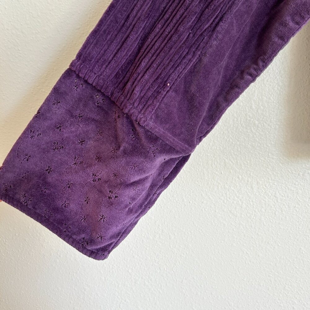 Vtg Christopher & Banks Jacket M Purple Crop Chenille Bolero Blazer NEW - Picture 4 of 12